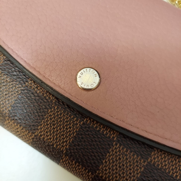 ✨ Louis Vuitton ✨ damier ebene Normandy long wallet converted to crossbody - Picture 10 of 16